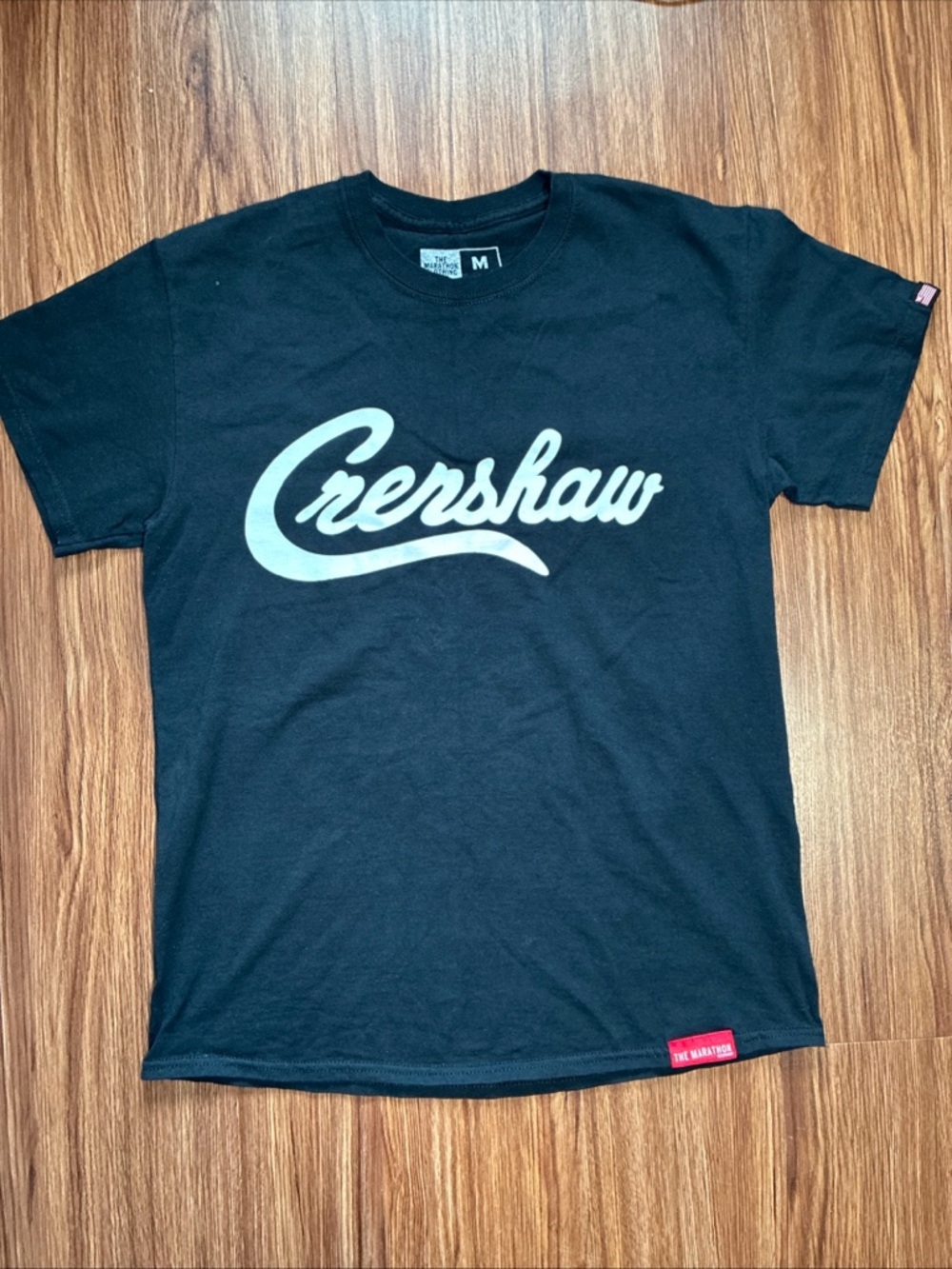 The Marathon Clothing Limited Edition Crenshaw T-Shirt Black/White SZ Medium